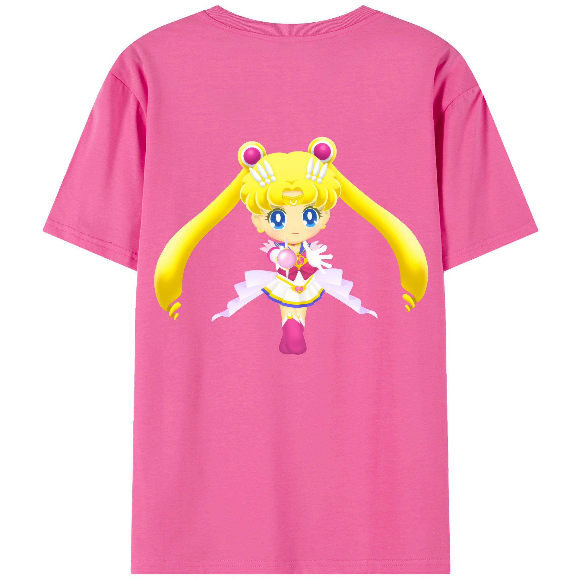 （画像用） 美少女戦士セーラームーン 月野 うさぎ つきの うさぎ Sailor Moon Tsukino Usagi レディース半袖Tシャツ(バックプリント)